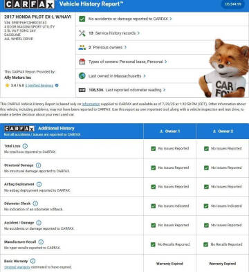 2017 Honda Pilot EX-L w/Navi