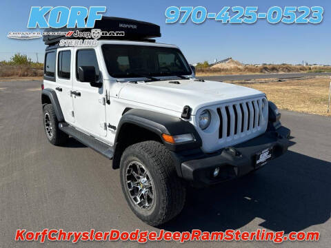 2019 Jeep Wrangler Unlimited for sale at Tony Peckham @ Korf Motors in Sterling CO