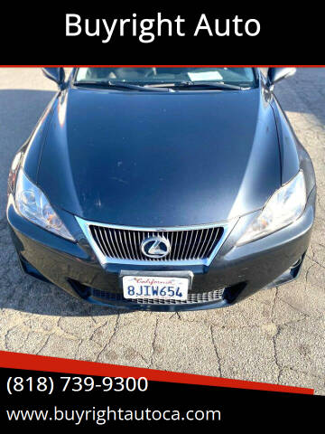 2011 Lexus IS 250 for sale at Buyright Auto in Winnetka CA