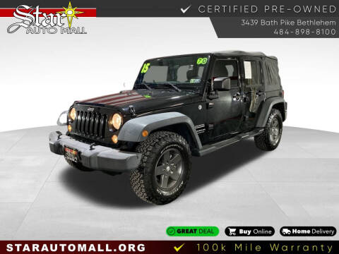 2015 Jeep Wrangler Unlimited for sale at STAR AUTO MALL 512 in Bethlehem PA