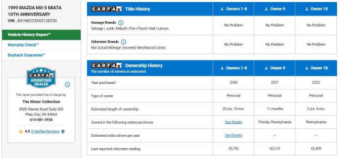 1999 Mazda MX-5 Miata