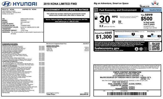 2019 Hyundai Kona Limited