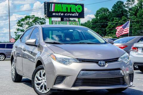 2016 Toyota Corolla for sale at Metro Auto Credit in Smyrna GA