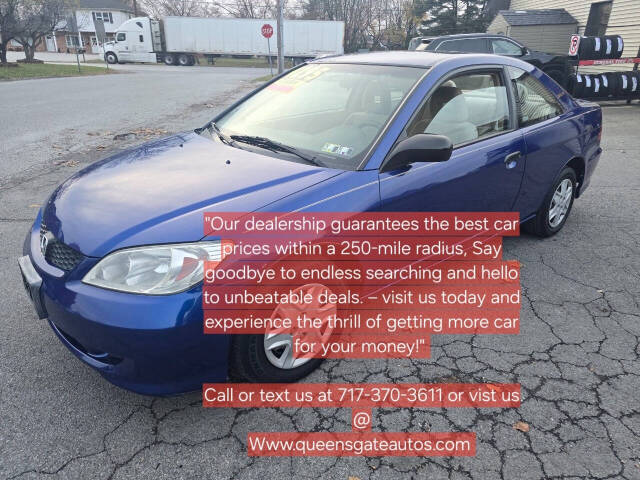 2004 Honda Civic for sale at QUEENSGATE AUTO SALES in York, PA