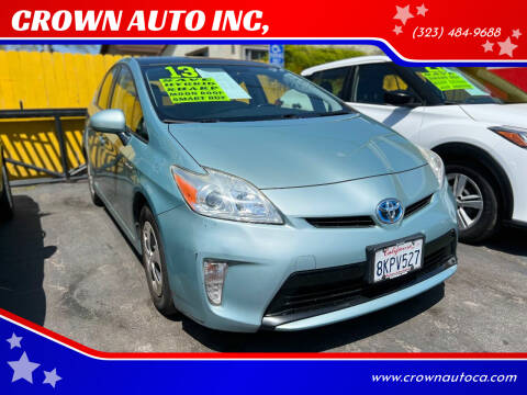 2013 Toyota Prius for sale at CROWN AUTO INC, in South Gate CA