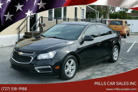 2015 Chevrolet Cruze for sale at MILLS CAR SALES INC in Clearwater FL