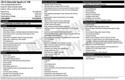 2014 Chevrolet Spark LS CVT
