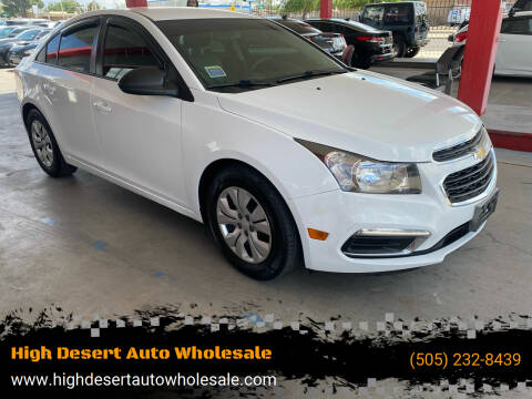 2015 Chevrolet Cruze for sale at High Desert Auto Wholesale in Albuquerque NM