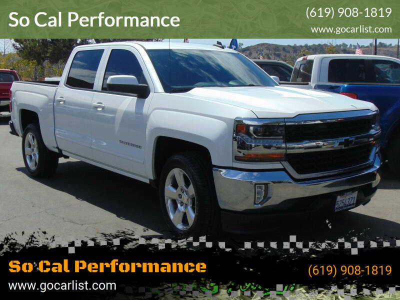 2016 Chevrolet Silverado 1500 for sale at So Cal Performance in San Diego CA