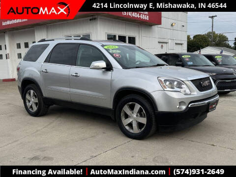 2012 GMC Acadia for sale at Automax of Indiana - Twin Branch Location in Mishawaka IN