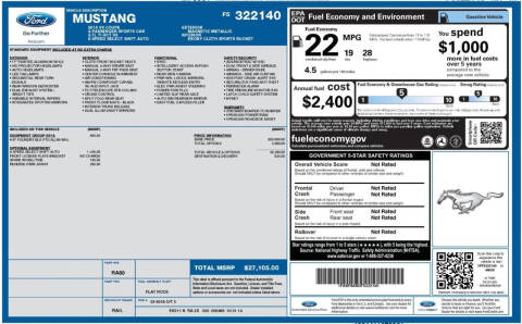 2015 Ford Mustang V6