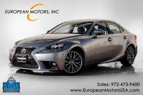 2015 Lexus IS 250 for sale at European Motors Inc in Plano TX