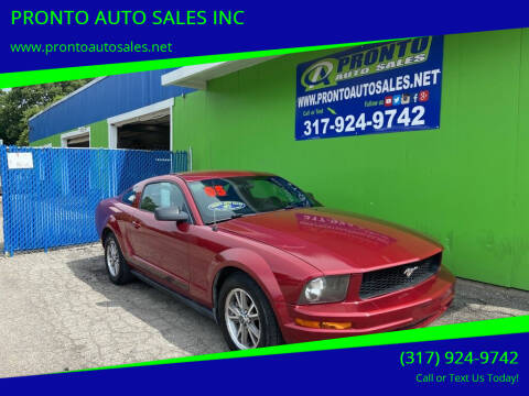 2005 Ford Mustang for sale at PRONTO AUTO SALES INC in Indianapolis IN