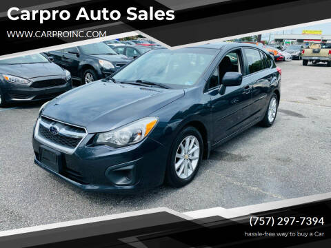 2014 Subaru Impreza for sale at Carpro Auto Sales in Chesapeake VA