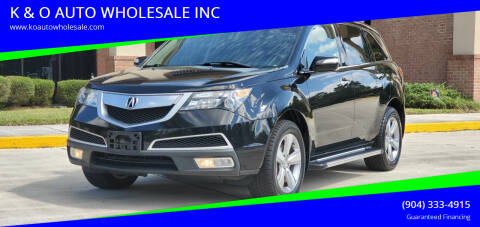 2012 Acura MDX for sale at K & O AUTO WHOLESALE INC in Jacksonville FL