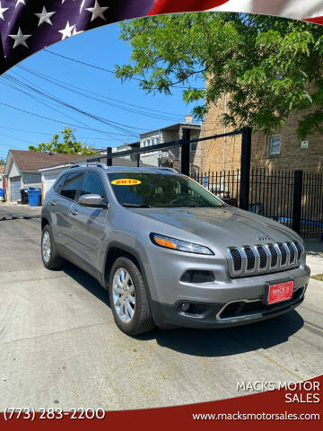 2015 Jeep Cherokee for sale at Macks Motor Sales in Chicago IL