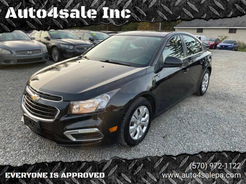 2015 Chevrolet Cruze for sale at Auto4sale Inc in Mount Pocono PA