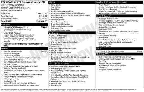 2025 Cadillac XT4 Premium Luxury