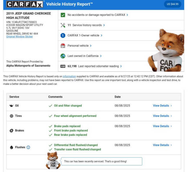 2019 Jeep Grand Cherokee High Altitude