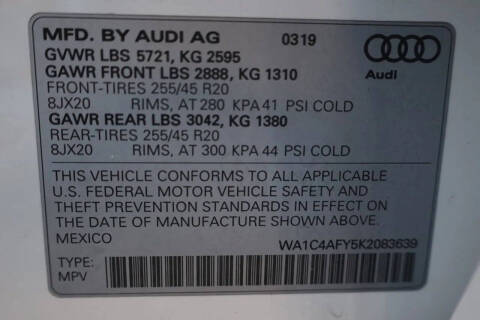 2019 Audi SQ5 3.0T quattro Prestige