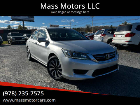 2014 Honda Accord Hybrid for sale at Mass Motors LLC in Worcester MA