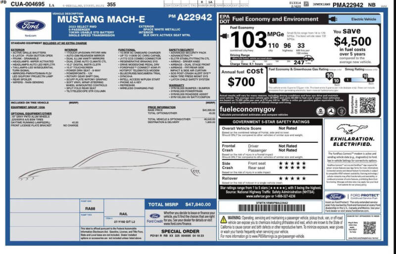 2023 Ford Mustang Mach-E Select