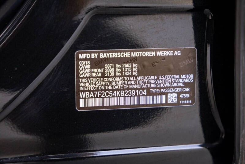 2019 BMW 7 Series 750i xDrive