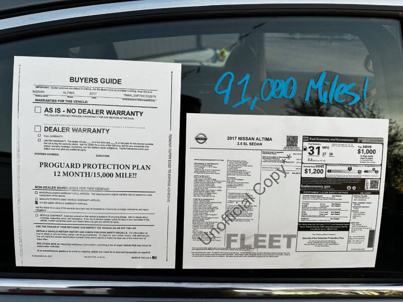 2017 Nissan Altima 2.5 SL