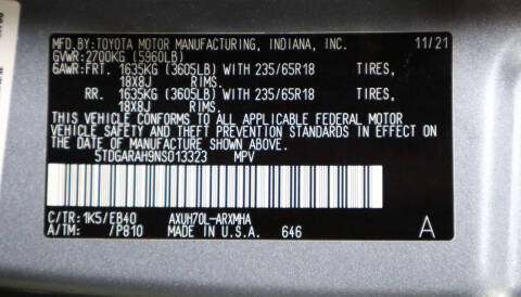 2022 Toyota Highlander Hybrid XLE