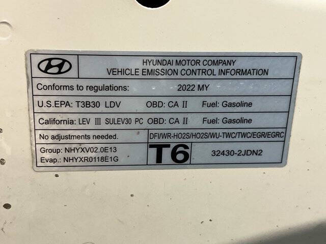 2022 Hyundai Sonata Hybrid Blue