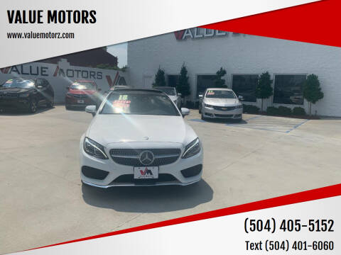 2018 Mercedes-Benz C-Class for sale at VALUE MOTORS in Marrero LA