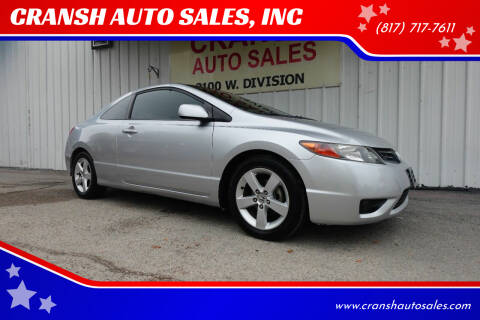 2007 Honda Civic for sale at CRANSH AUTO SALES, INC in Arlington TX