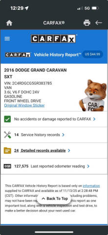 2016 Dodge Grand Caravan SXT Plus