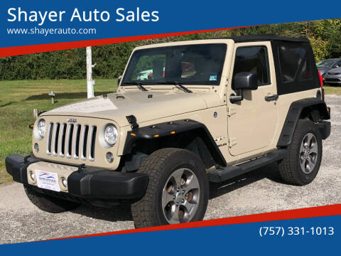 2017 Jeep Wrangler for sale at Shayer Auto Sales in Cape Charles VA