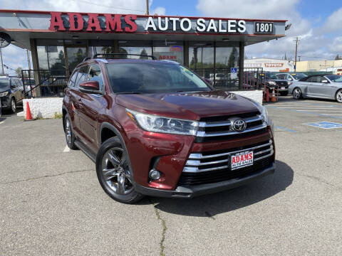 2017 Toyota Highlander for sale at Adams Auto Sales CA in Sacramento CA