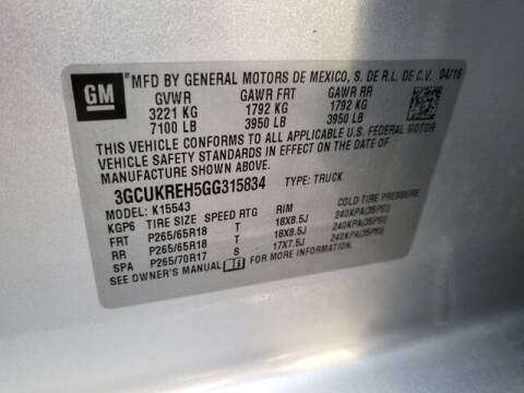 2016 Chevrolet Silverado 1500 LT