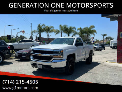 2018 Chevrolet Silverado 1500 for sale at GENERATION ONE MOTORSPORTS in La Habra CA