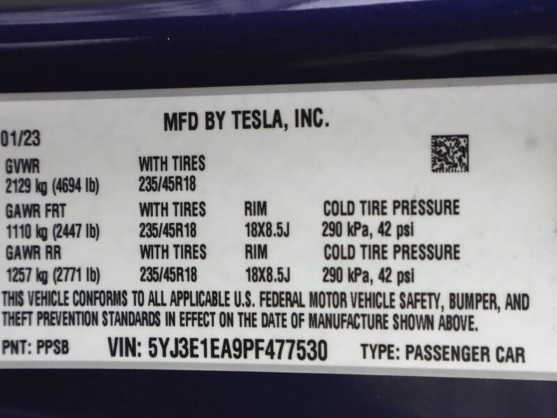 2023 Tesla Model 3