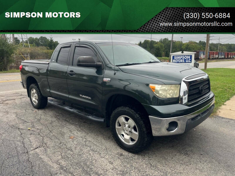 2007 Toyota Tundra for sale at SIMPSON MOTORS in Youngstown OH