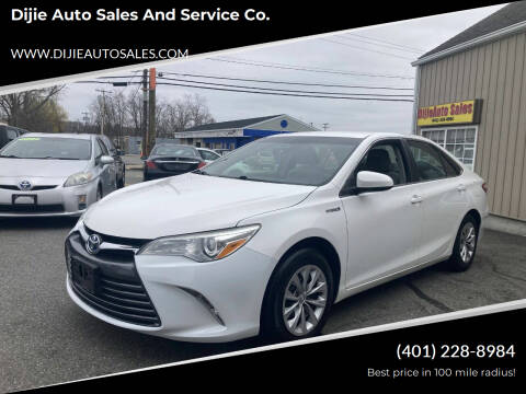 2015 Toyota Camry Hybrid for sale at Dijie Auto Sales and Service Co. in Johnston RI