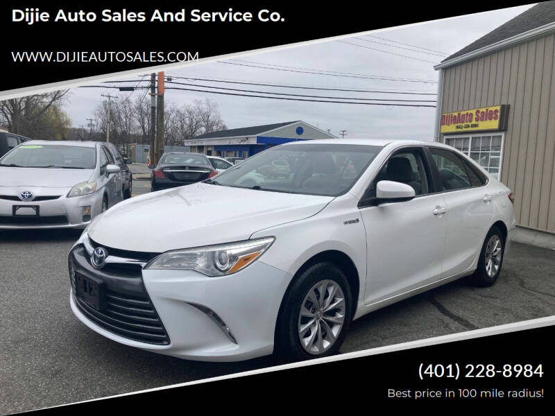 2015 Toyota Camry Hybrid for sale at Dijie Auto Sales and Service Co. in Johnston RI