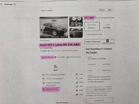 2010 Lexus RX 350