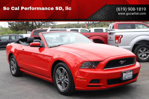 2013 Ford Mustang for sale at So Cal Performance SD, llc in San Diego CA