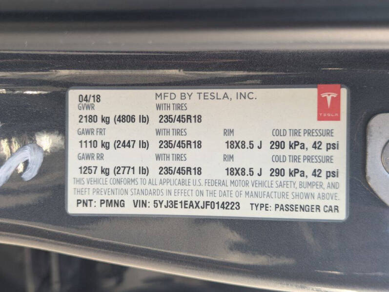 2018 Tesla Model 3 Long Range