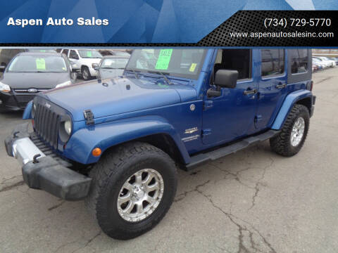 2009 Jeep Wrangler Unlimited for sale at Aspen Auto Sales in Wayne MI