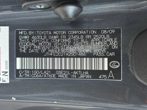 2010 Lexus IS 350C