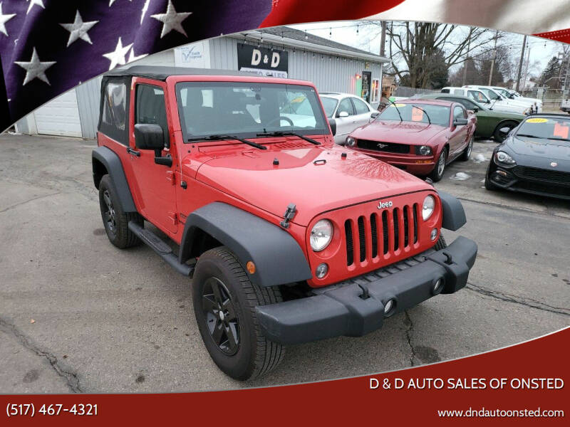 2014 Jeep Wrangler for sale at D & D Auto Sales Of Onsted in Onsted MI