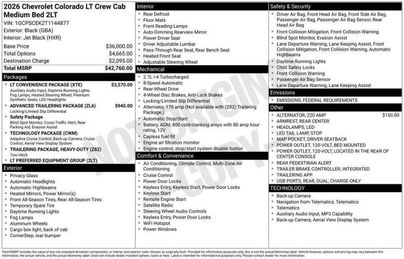 2026 Chevrolet Colorado LT