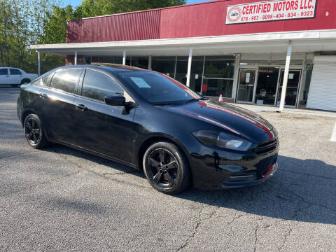 2016 Dodge Dart for sale at Certified Motors LLC in Mableton GA