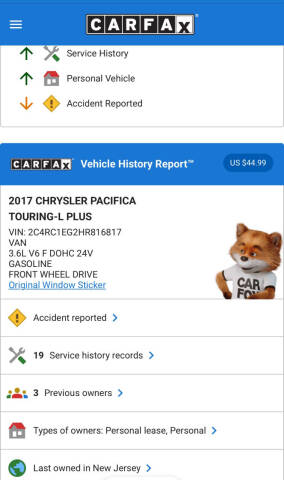 2017 Chrysler Pacifica Touring-L Plus
